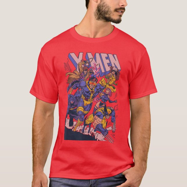 Camiseta Marvel Comics Retro Classic XMen Readyo Fight Grou (Anverso)