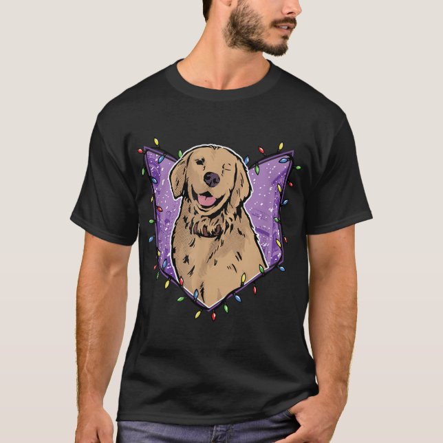 Camiseta Marvel Hawkeye Lucky the Pizza Dog Holiday Lights (Anverso)