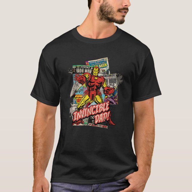 Camiseta Marvel Iron Man invencible cómic del Día del Padre (Anverso)