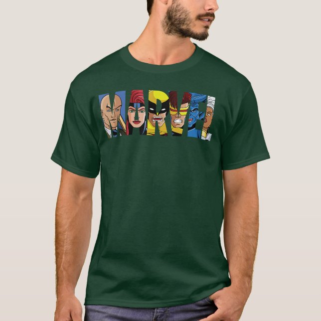 Camiseta Marvel Logo with XMen Inside gift (Anverso)