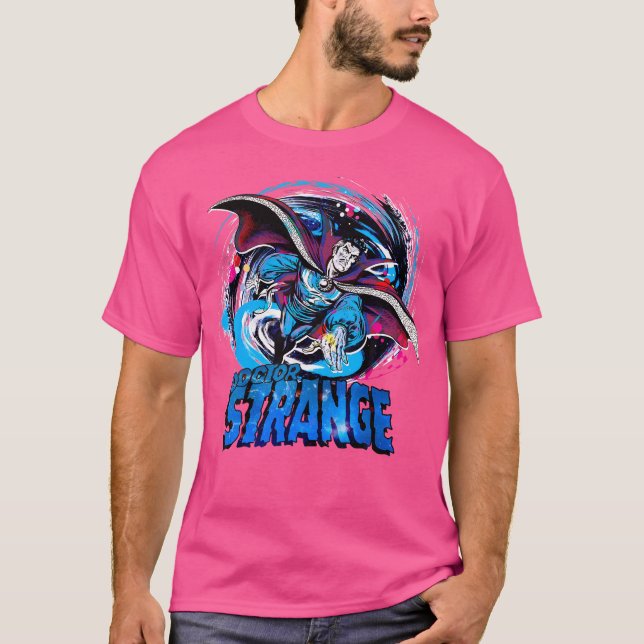 Camiseta Marvel Médico Strange Classic Retro Magic Warp Log (Anverso)