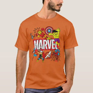 Camiseta Marvel Sketch retro
