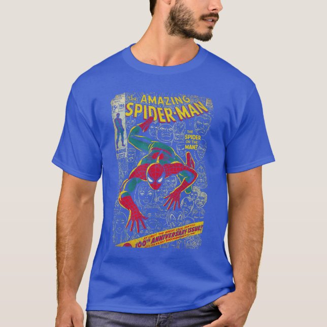 Camiseta Marvel SpiderMan Comic Book Anniversary Short Slee (Anverso)