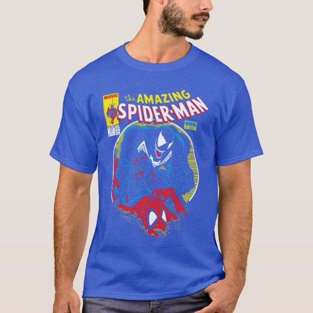 Camiseta Marvel SpiderMan VS Venom Batalla Sangrienta Cómic (Anverso)