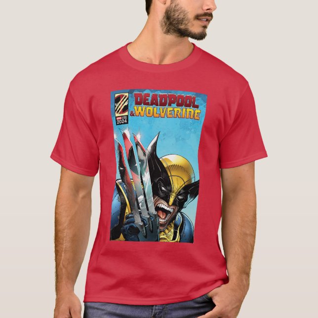 Camiseta Marvel Studios Deadpool Wolverine Comic Cover Homa (Anverso)
