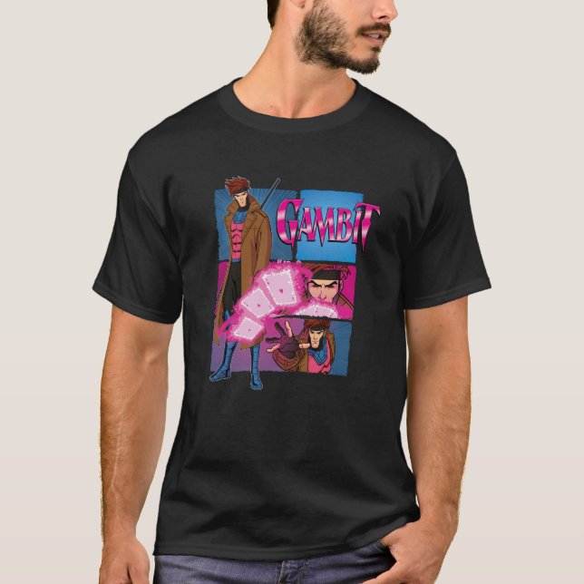 Camiseta Marvel Studios X-Men u201997 Gambit Card Throw Act (Anverso)