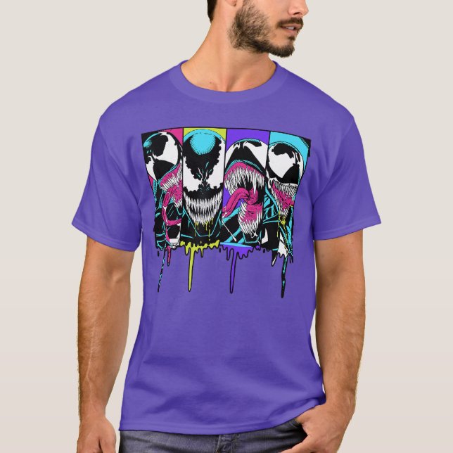 Camiseta Marvel Venom Colorful Comic Panel family (Anverso)