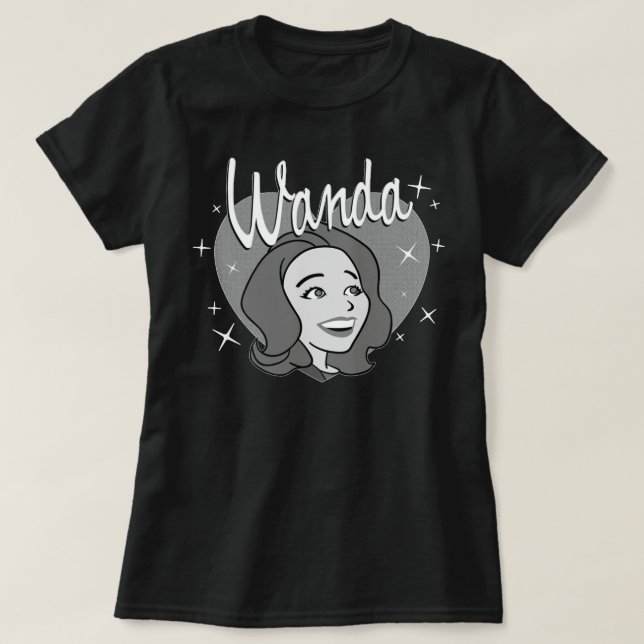Camiseta Marvel WandaVision Wanda Máximoff Heart Retro 60 (Diseño del anverso)