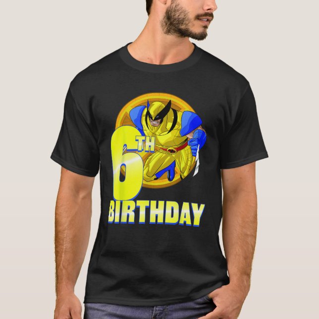 Camiseta Marvel X Men Wolverine 6ª Tarjeta de Cumpleaños (Anverso)