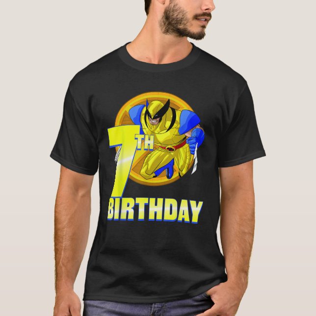 Camiseta Marvel X Men Wolverine 7ª Tarjeta de Cumpleaños (Anverso)