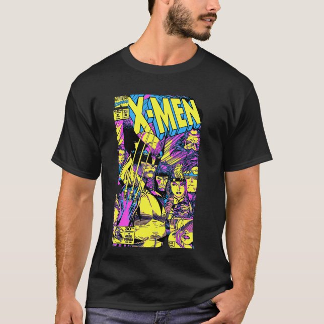 Camiseta Marvel X-Men Wolverine & Team Epic Neon Comic Cove (Anverso)