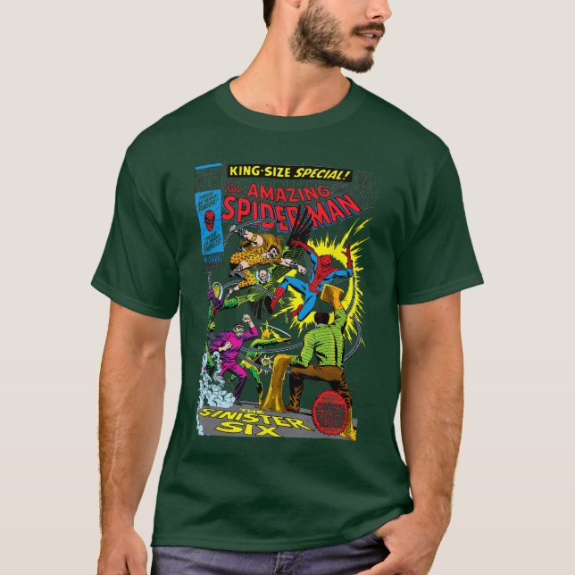 Camiseta Marvelhe Amazing SpiderMan Retro Comic Cover White (Anverso)