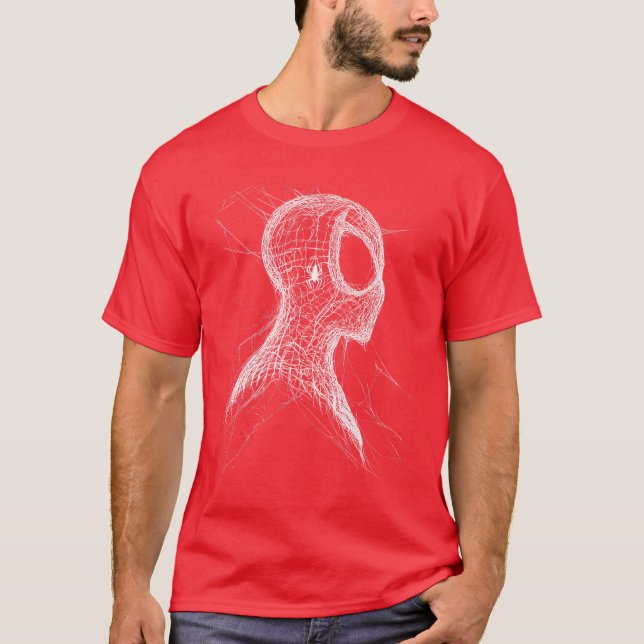 Camiseta Marvelhe Amazing SpiderMan Silueta Web Cómic (Anverso)