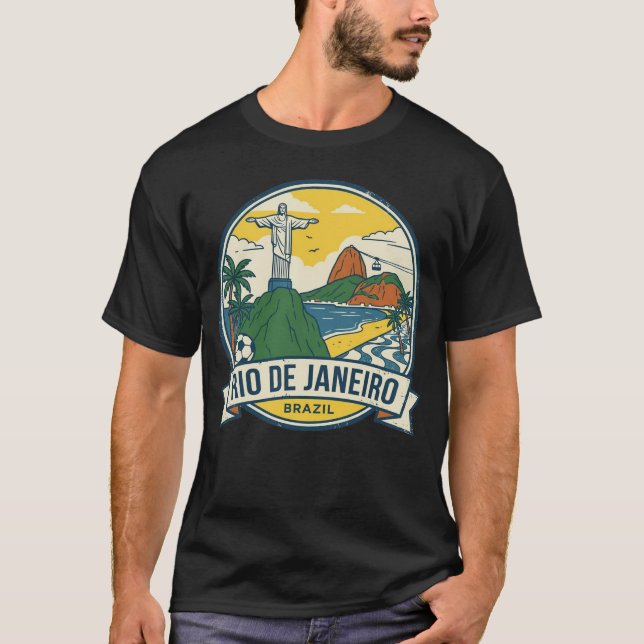 Camiseta Marvelous City: Rio Skyline, Beach & Football (Anverso)