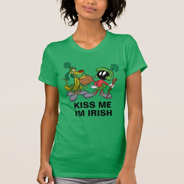 Camiseta MARVIN EL MARCIANO™ con K-9 | Día de San Patricio (Anverso)