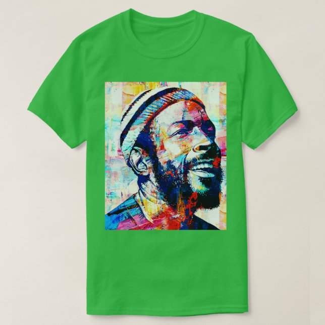 Camiseta Marvin Gaye Pinturas abstractas de béisbol TShirt (Diseño del anverso)