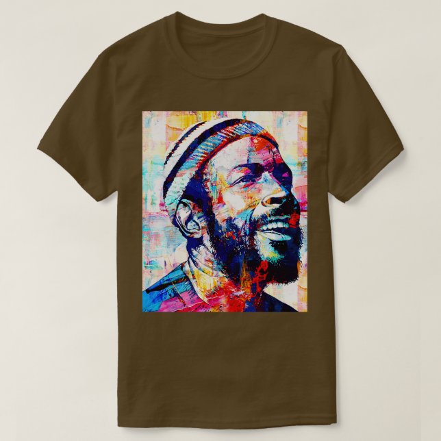 Camiseta Marvin Gaye Resumen Pinturas Pillow (Diseño del anverso)