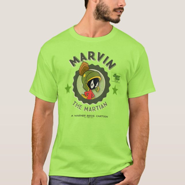 Camiseta MARVIN LA Tarjeta de VESTIMENTO REtro MARTIAN™ (Anverso)