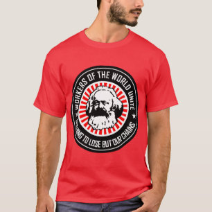 CAMISETA MARX TRABAJADORES DEL MUNDO UNÍOS