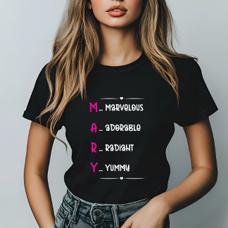 Camiseta Mary Acronym Funny Nombre Personalizado T-Shirt