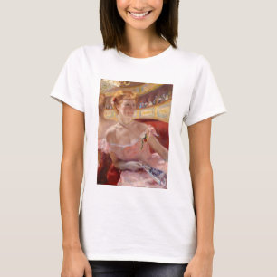 Camiseta Mary Cassatt - Mujer con collar de perla en un gra