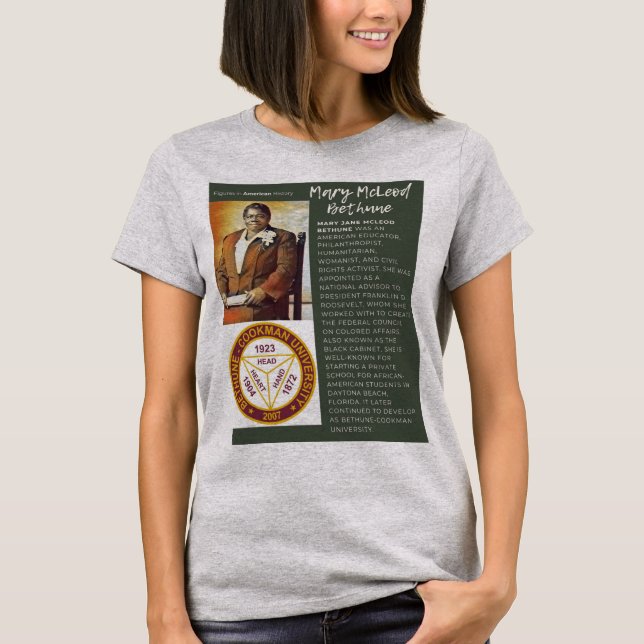 Camiseta Mary McLeod Bethune - Figuras en la historia de Es (Anverso)