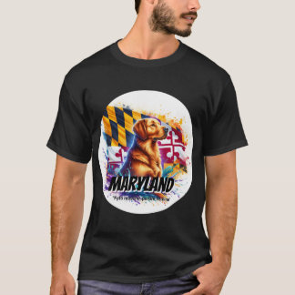 Camiseta Maryland Chesapeake Bay Retriever State Animal Wat