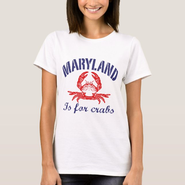 Camiseta Maryland Es Para Los Cangrejos (Anverso)