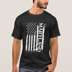 Camiseta Maryland Estados Unidos en peligro por la bandera 