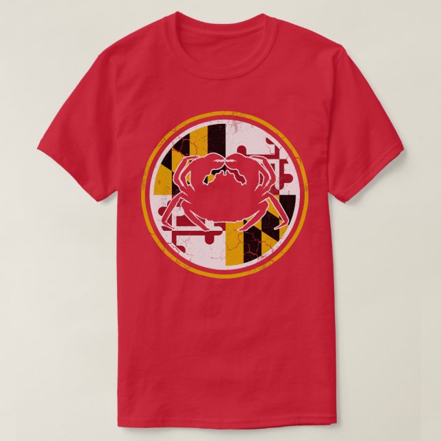 Camiseta Maryland Flag Blue Circle Art (Diseño del anverso)