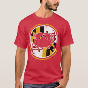 Camiseta Maryland Flag Blue Circle Art
