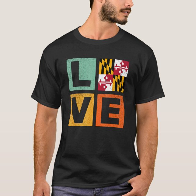 Camiseta Maryland Flag  Love Maryland (Anverso)