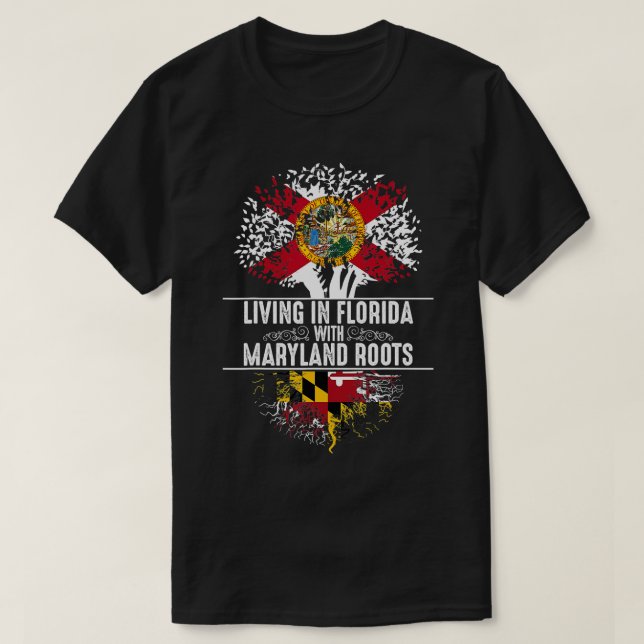 Camiseta Maryland, Florida, Roots State Flag Love G (Diseño del anverso)