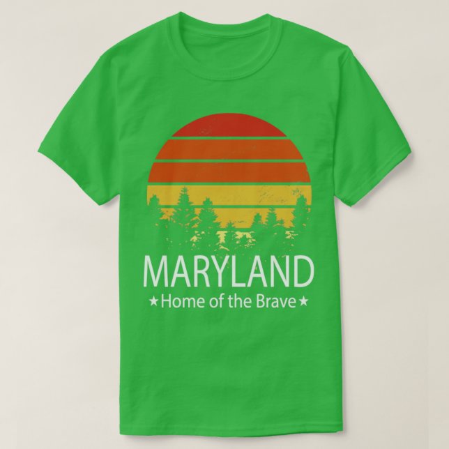Camiseta Maryland Hogar del valiente estado de Maryland (Diseño del anverso)