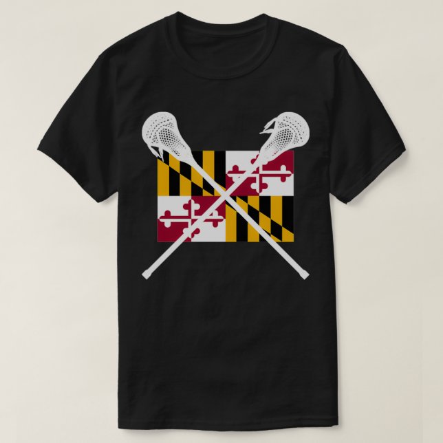 Camiseta Maryland Lacrosse Shirt Lax MD Estado Team Player  (Diseño del anverso)