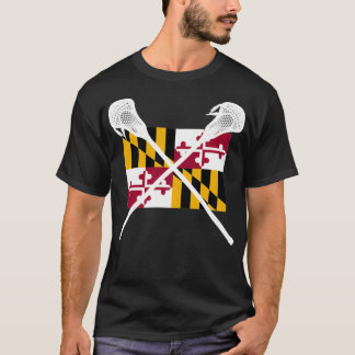 Camiseta Maryland Lacrosse Shirt Lax MD Estado Team Player 
