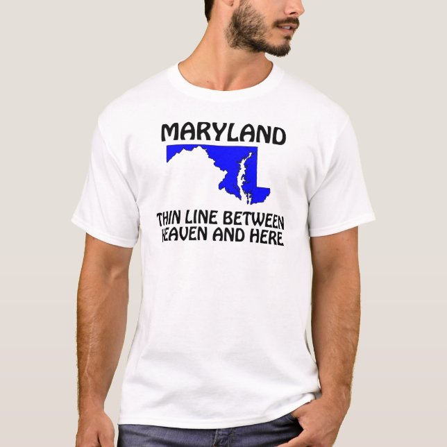 Camiseta Maryland - Línea delgada entre el cielo y aquí (Anverso)