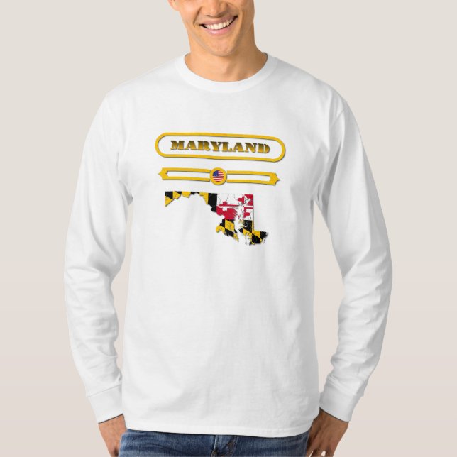 CAMISETA MARYLAND MAP, MARYLAND, USA. SAMER BRASIL (Anverso)