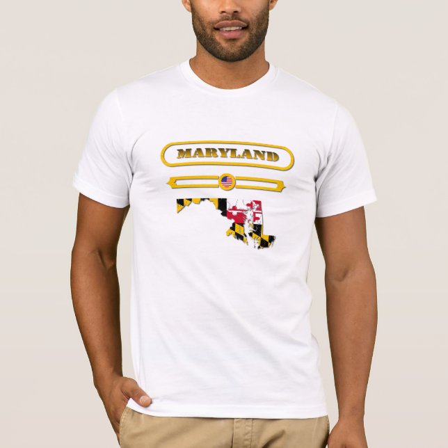 CAMISETA MARYLAND MAP, MARYLAND, USA. SAMER BRASIL (Anverso)