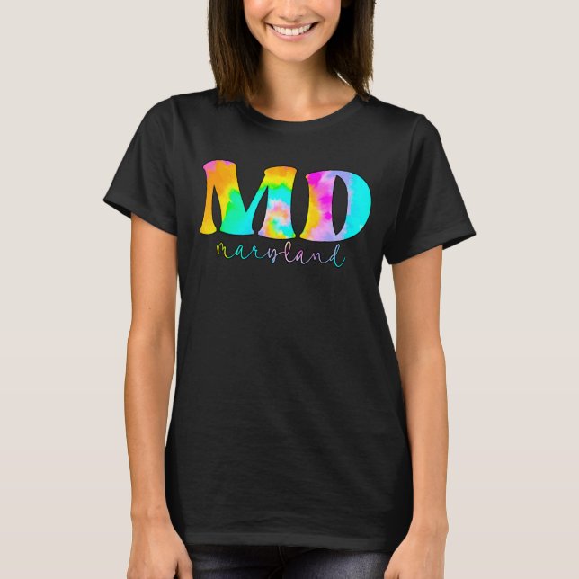 Camiseta Maryland Md Tie Dye (Anverso)