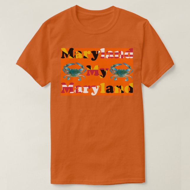 Camiseta Maryland My Maryland con cangrejos azules (Diseño del anverso)