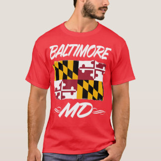 Camiseta Maryland Orgullo Amar Baltimore Con Bandera Maryla