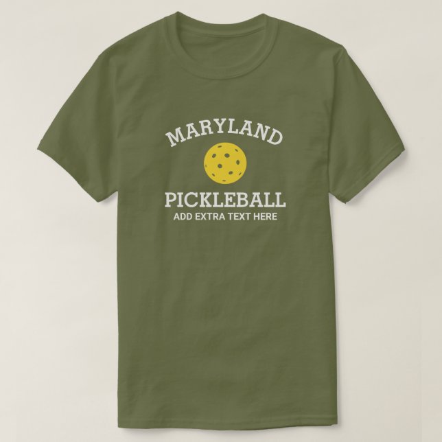 Camiseta Maryland Pickleball Añadir Personalizado del nombr (Diseño del anverso)