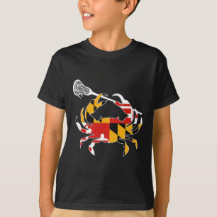 Camiseta Maryland State Flag Crab Lacrosse Complete Stick B