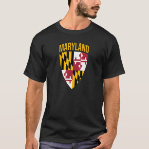 Camiseta Maryland State Flag Shield Md Baltimore Orgullo