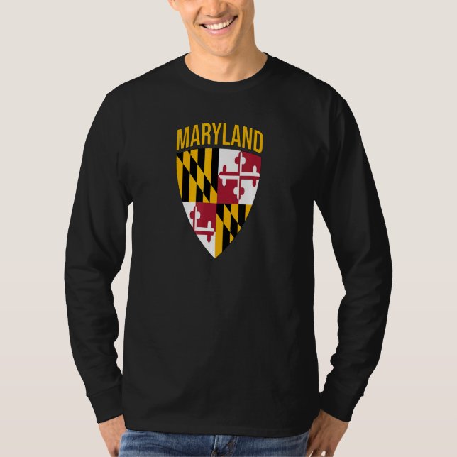 Camiseta Maryland State Flag Shield Md Baltimore Orgullo (Anverso)
