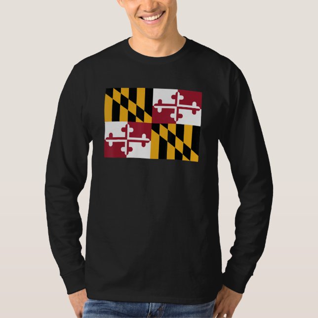 Camiseta Maryland State Flag State Of Maryland Souvenir Ame (Anverso)