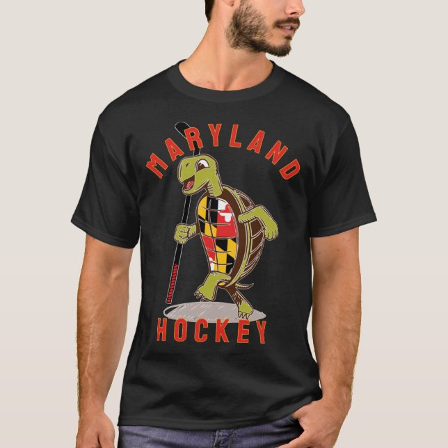 Camiseta Maryland State Flag Turtle Hockey Baltimore Sports (Anverso)
