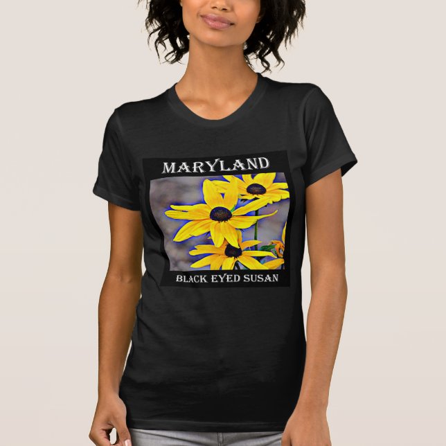 Camiseta Maryland Susan observada negro (Anverso)