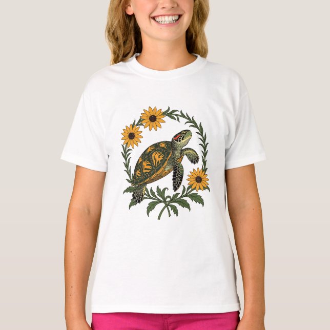 Camiseta Maryland Terrapin And Black Eyed Susan Flowers (Anverso)